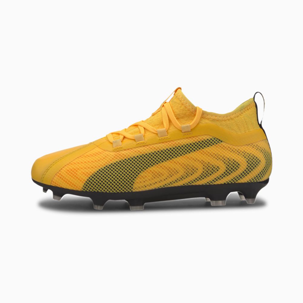 Puma ONE 20.2 FG/AG Lány Focicipő - Sárga/Fekete/Narancssárga ( Hungary - AVERY3059 )